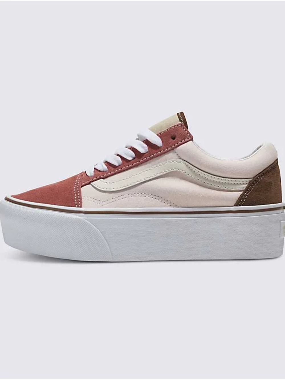 Vans old skool stackform unisex sneakers, color block, size 38.5 (women size 8)